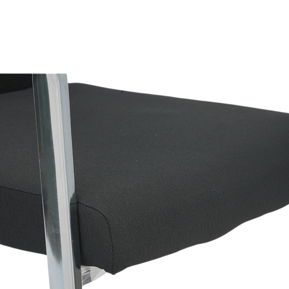 Beeds 915C Visitor Chair with Breathable Mesh Back | Ergonomic Office Waiting Chair with Armrest | Conference & Reception Chair