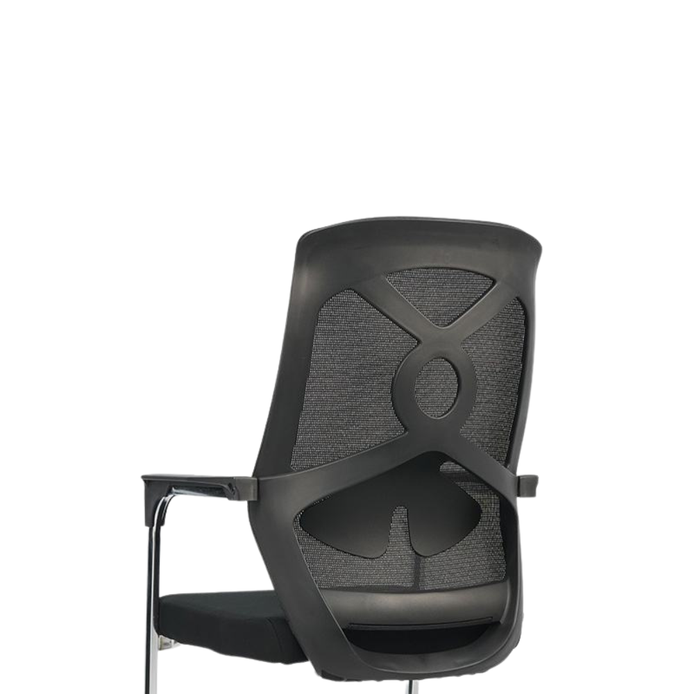 Beeds 915C Visitor Chair with Breathable Mesh Back | Ergonomic Office Waiting Chair with Armrest | Conference & Reception Chair