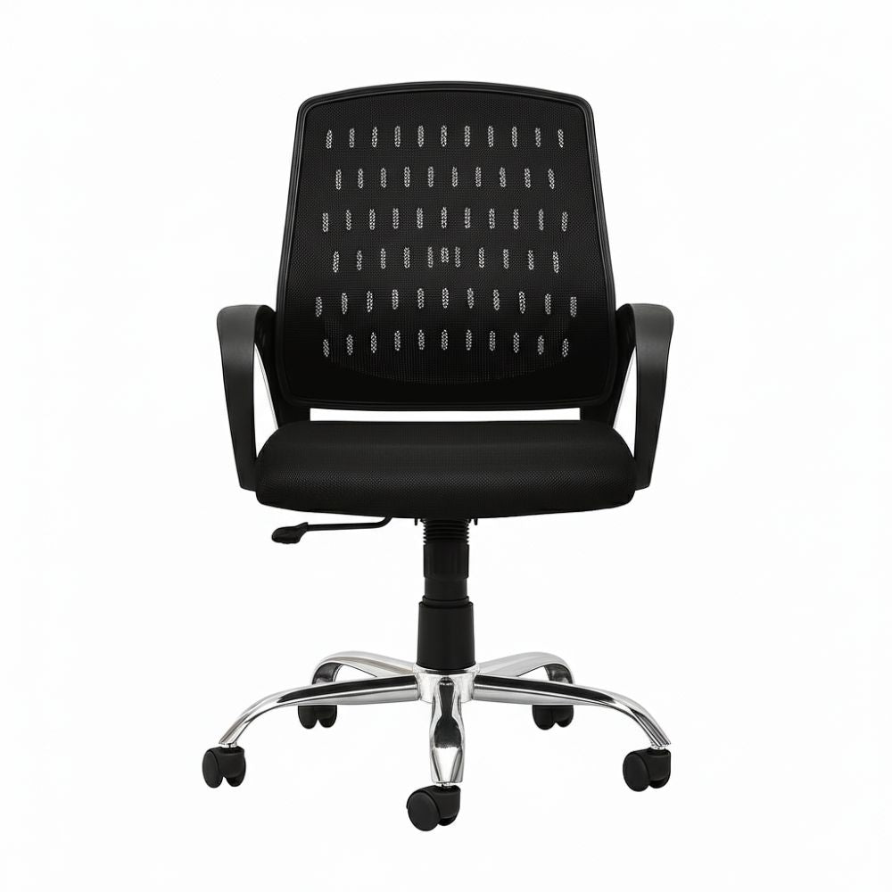 RSE Low Back Ergonomic Office Chair with Mesh Back, Adjustable or Fixed Armrest Options, Smooth Castors for Work, Study, Gaming, Comfortable Seating