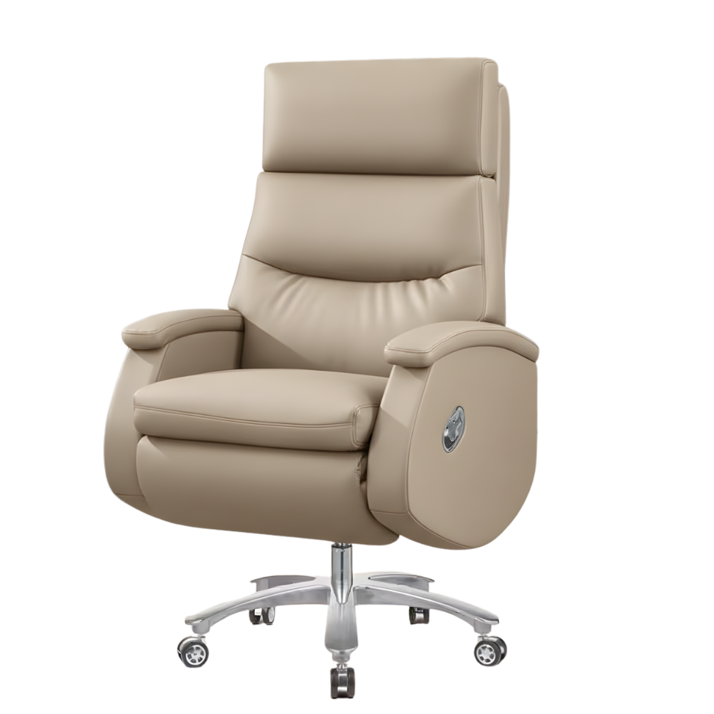 BEEDS A003 Premium Recliner Office Chair with Adjustable Backrest & Footrest | Luxury Leatherette Executive Reclining Chair for Office, Cabin & Home Use