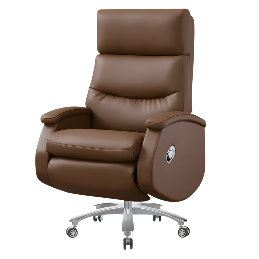 BEEDS A003 Premium Recliner Office Chair with Adjustable Backrest & Footrest | Luxury Leatherette Executive Reclining Chair for Office, Cabin & Home Use