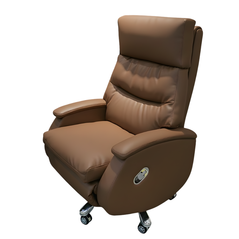BEEDS A003 Premium Recliner Office Chair with Adjustable Backrest & Footrest | Luxury Leatherette Executive Reclining Chair for Office, Cabin & Home Use