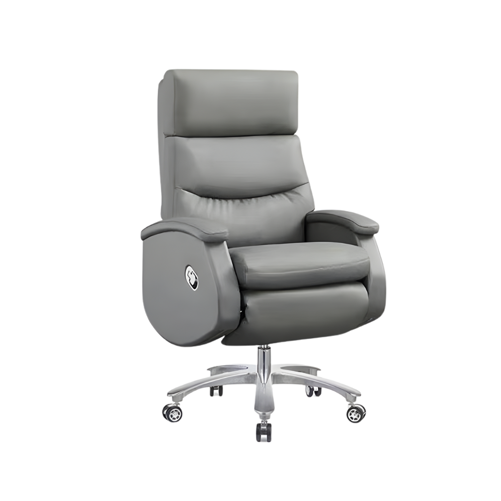 BEEDS A003 Premium Recliner Office Chair with Adjustable Backrest & Footrest | Luxury Leatherette Executive Reclining Chair for Office, Cabin & Home Use