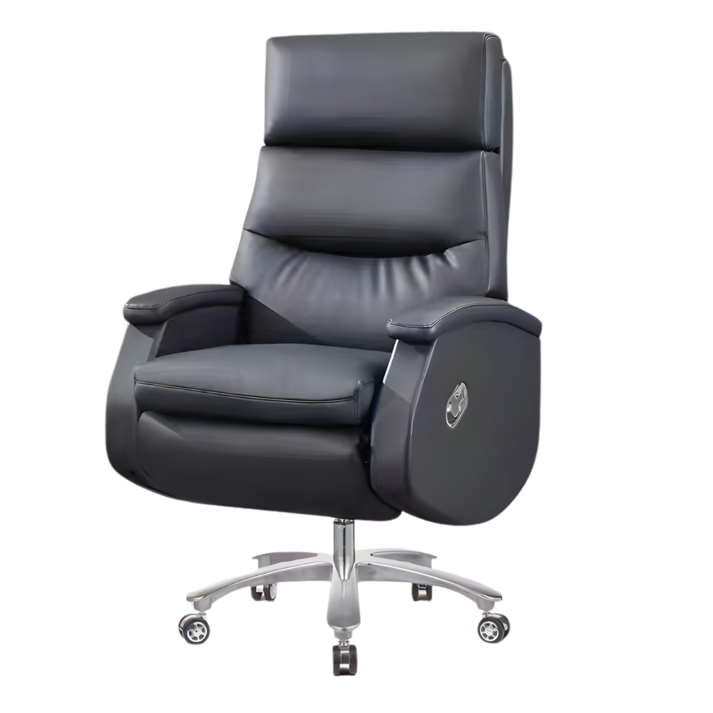 BEEDS A003 Premium Recliner Office Chair with Adjustable Backrest & Footrest | Luxury Leatherette Executive Reclining Chair for Office, Cabin & Home Use