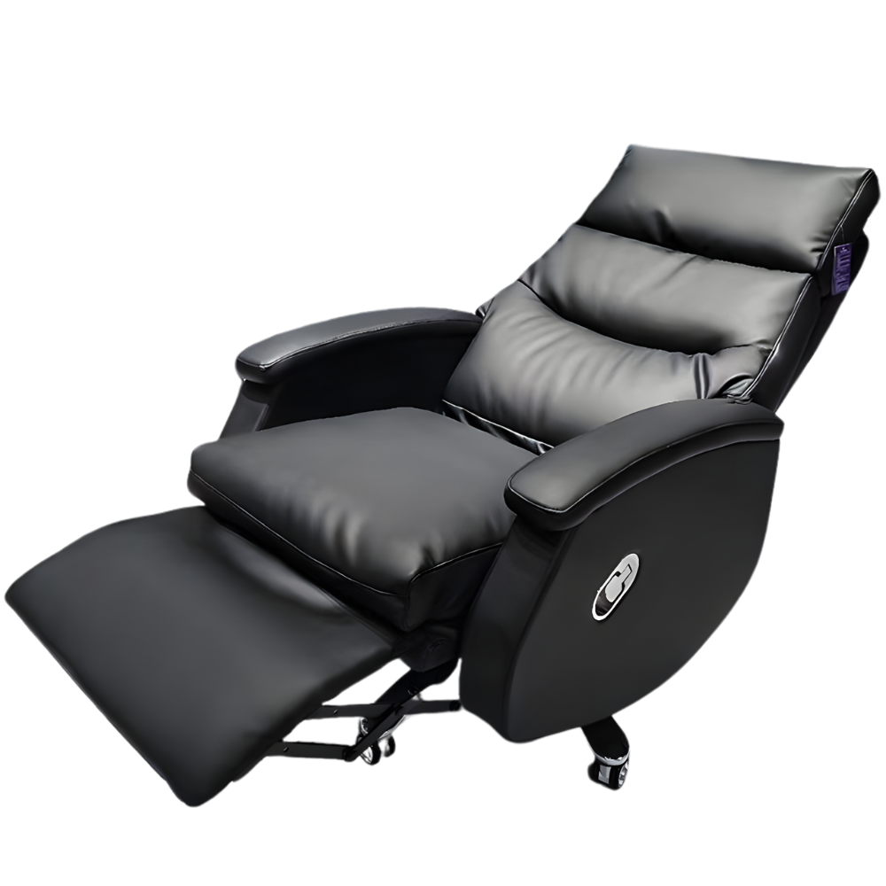BEEDS A003 Premium Recliner Office Chair with Adjustable Backrest & Footrest | Luxury Leatherette Executive Reclining Chair for Office, Cabin & Home Use