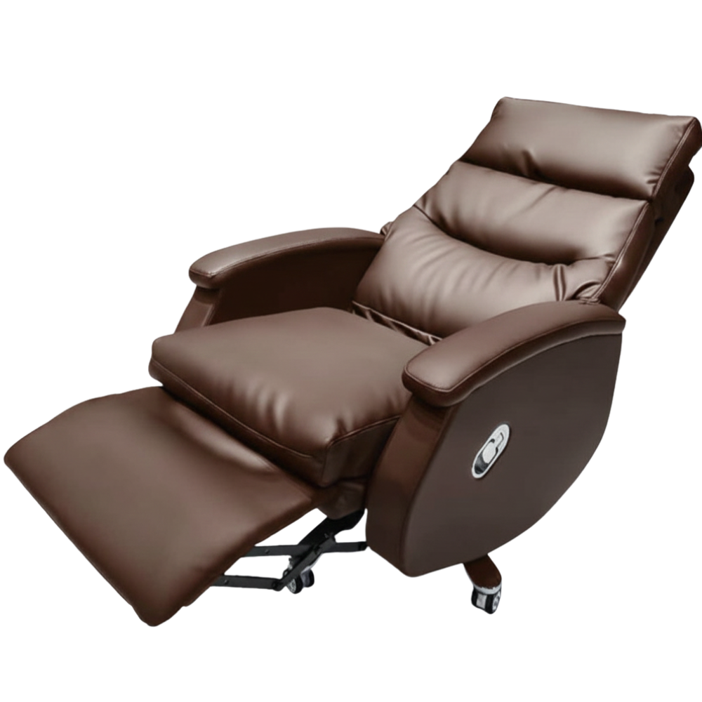 BEEDS A003 Premium Recliner Office Chair with Adjustable Backrest & Footrest | Luxury Leatherette Executive Reclining Chair for Office, Cabin & Home Use