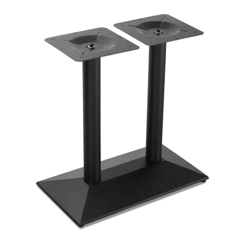 Beeds Table Base Accessories – Heavy-Duty Black Double Column Rectangular Support for Dining & Cafe Tables