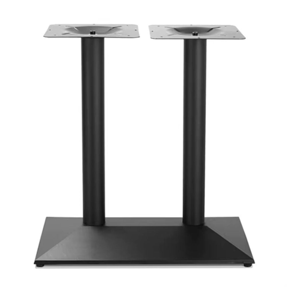 RSE Table Base Accessories – Heavy-Duty Black Double Column Rectangular Support for Dining & Cafe Tables