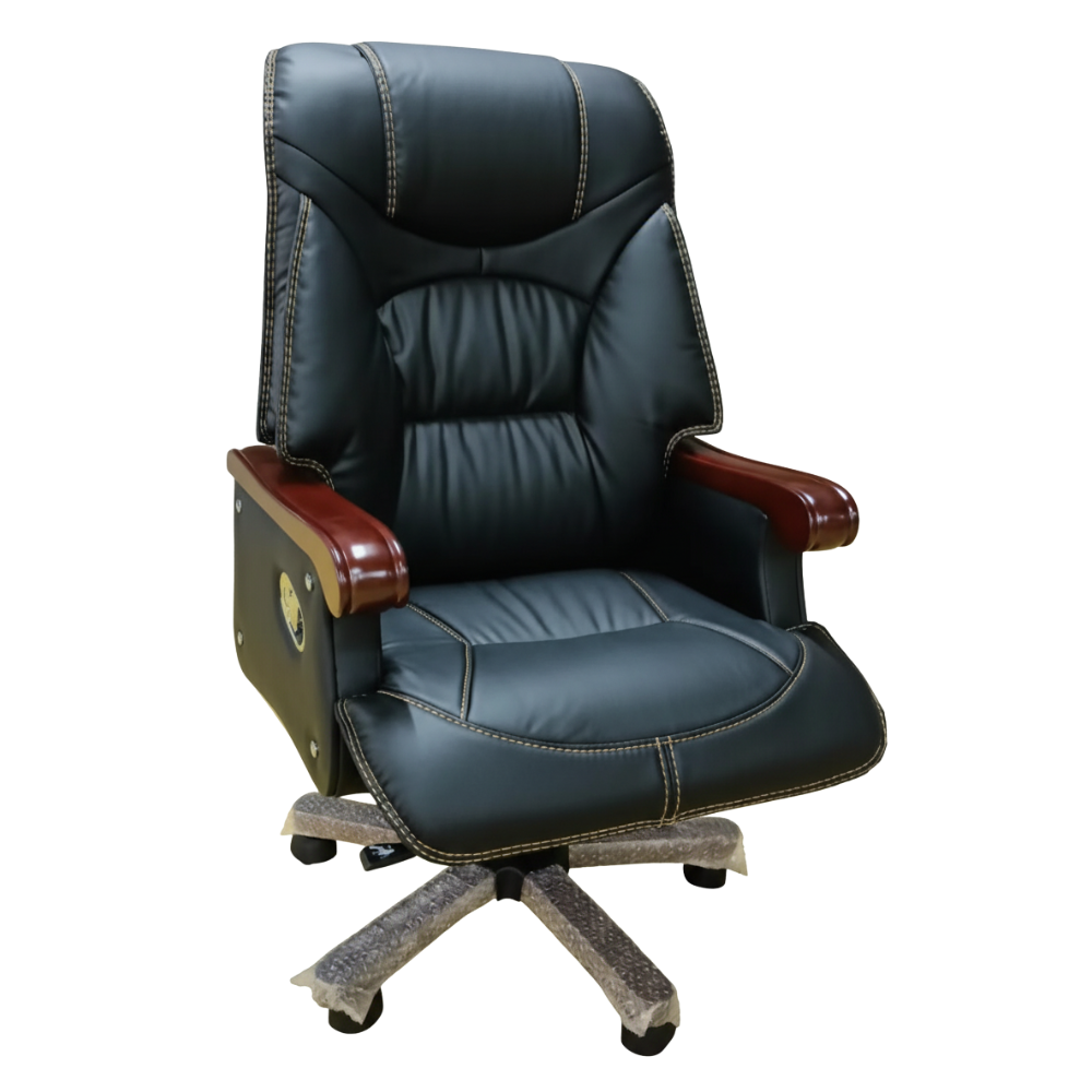 Beeds F117 Boss Chair Ergonomic High Back Office Chair with Padded Seat Adjustable Tilt and Smooth Rolling Wheels for Comfortable Professional Workspaces