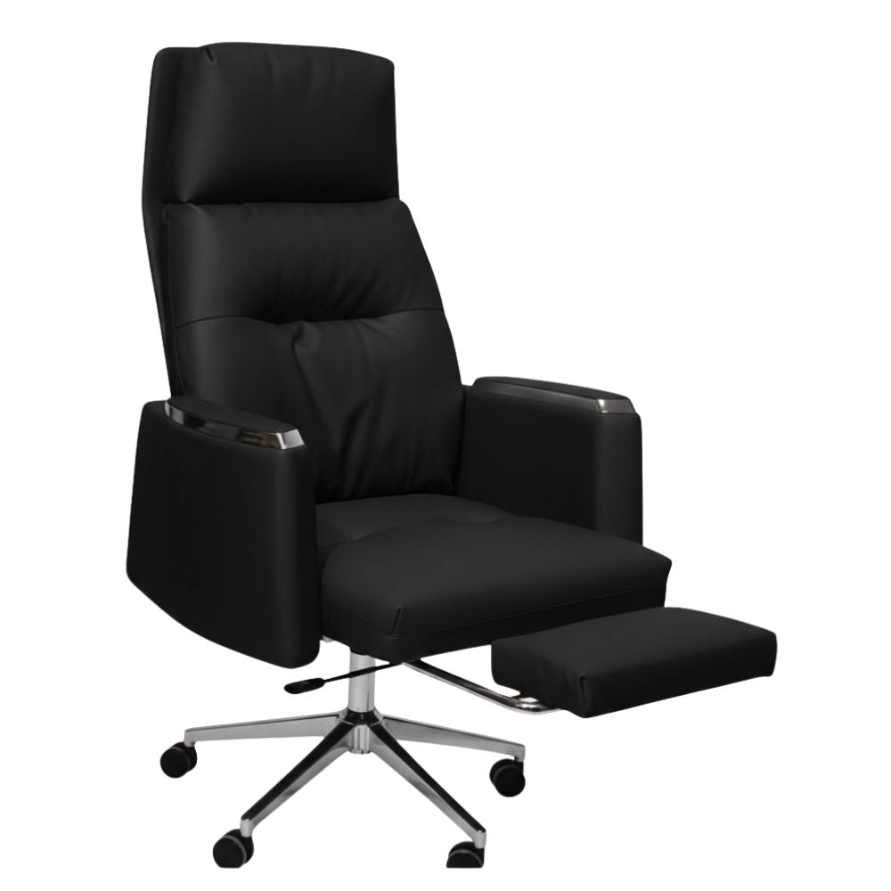 RSE Boss Chair with Recliner, Footrest, and Ergonomic Padding – Comfortable Boss Chair for Office and Home Workspace
