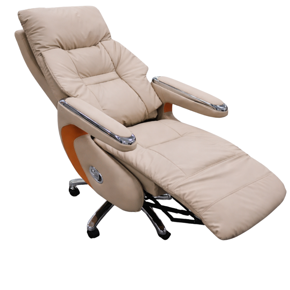 RSE BOSS 09 Premium Executive Recliner Office Chair with Footrest | High Back Luxury Boss Chair | Comfortable Leatherette Office Chair for Office & Home