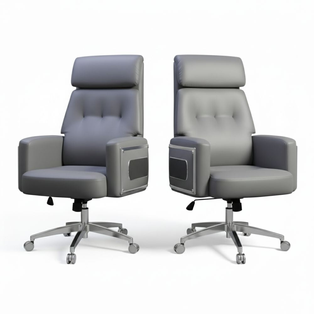 RSE Boss Chair with Recliner, Ergonomic Support, and Smooth Wheels – Stylish and Comfortable Boss Chair for Office, Conference, and Home Workspace