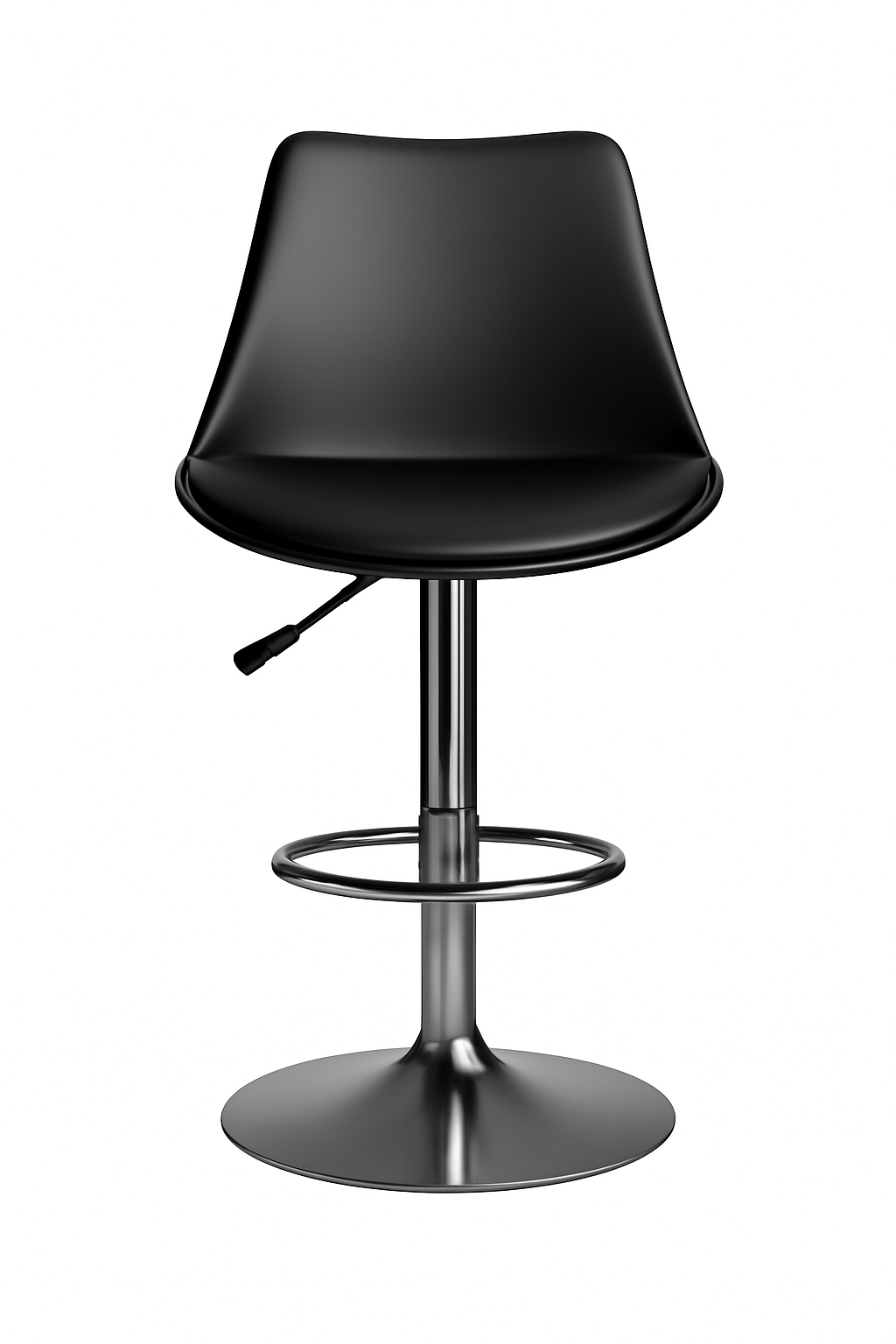 RSE Rapid Bar Stool Adjustable Height with Footrest, Modern Design, Smooth Chrome Base, Comfortable Seat, Perfect for Kitchen, Home, and Commercial Use