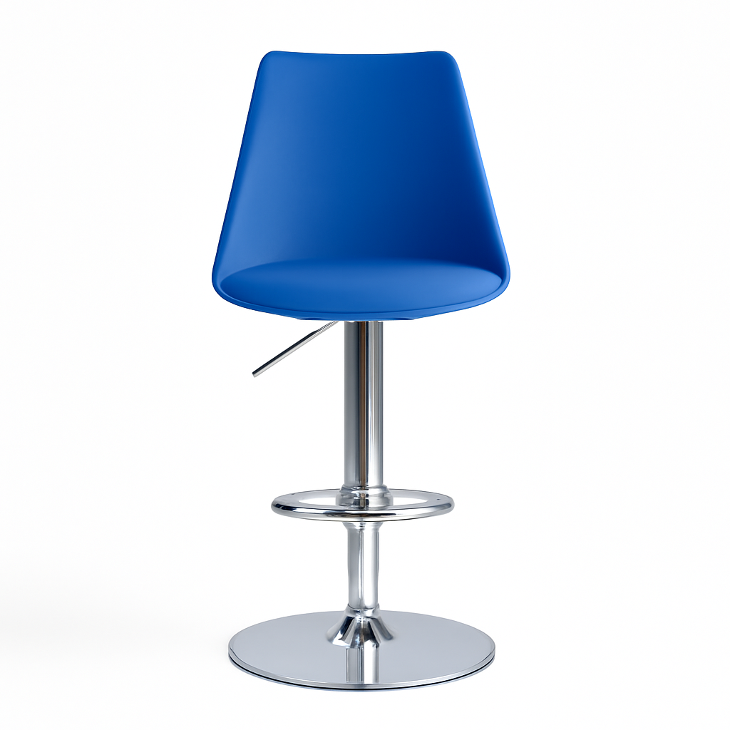 RSE Rapid Bar Stool Adjustable Height with Footrest, Modern Design, Smooth Chrome Base, Comfortable Seat, Perfect for Kitchen, Home, and Commercial Use