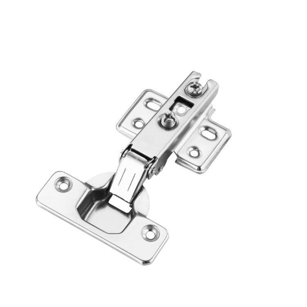 BEEDS Hydraulic Soft-Close Cabinet Hinges (Size 15 / Full Overlay) - Heavy-Duty Nickel Plated Steel - Screw-On Installation