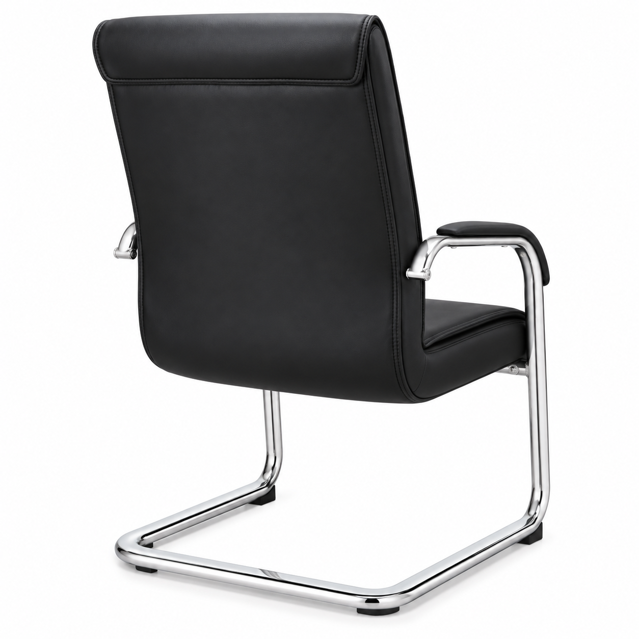 Visitor Chair 845 with High Back Cushioned Design, Padded Armrests, Chrome Cantilever Frame & Comfortable Seat