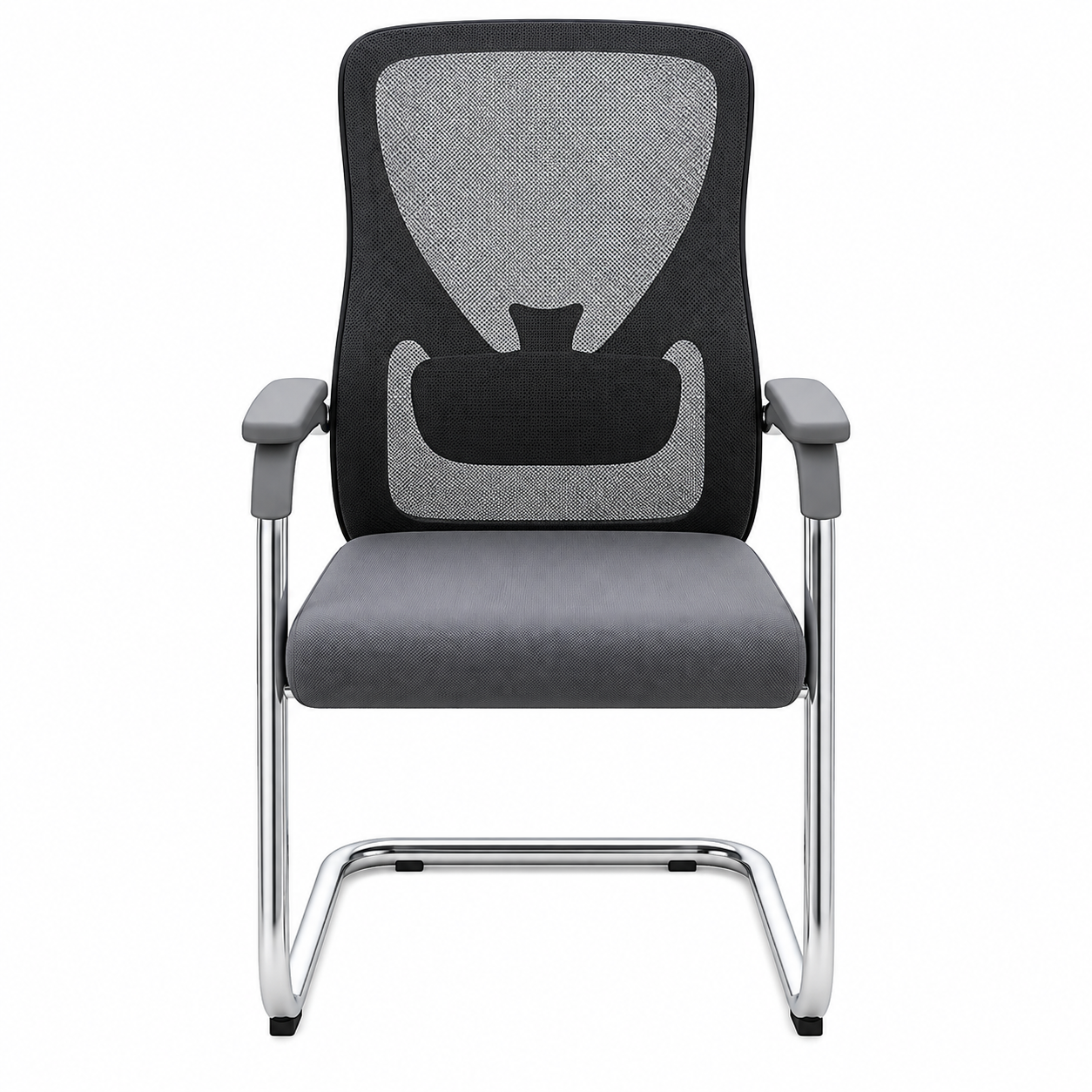 Visitor Chair 310V Ergonomic Office Visitor Chair with Breathable Mesh Back & Cushioned Seat | Strong Metal Frame, Fixed Armrests | Ideal for Reception & Conference Areas