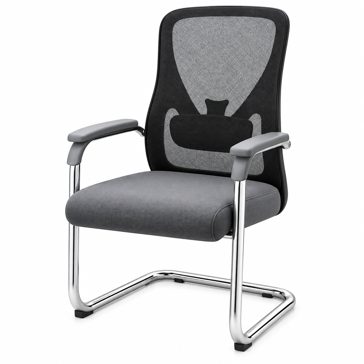 Visitor Chair 310V Ergonomic Office Visitor Chair with Breathable Mesh Back & Cushioned Seat | Strong Metal Frame, Fixed Armrests | Ideal for Reception & Conference Areas