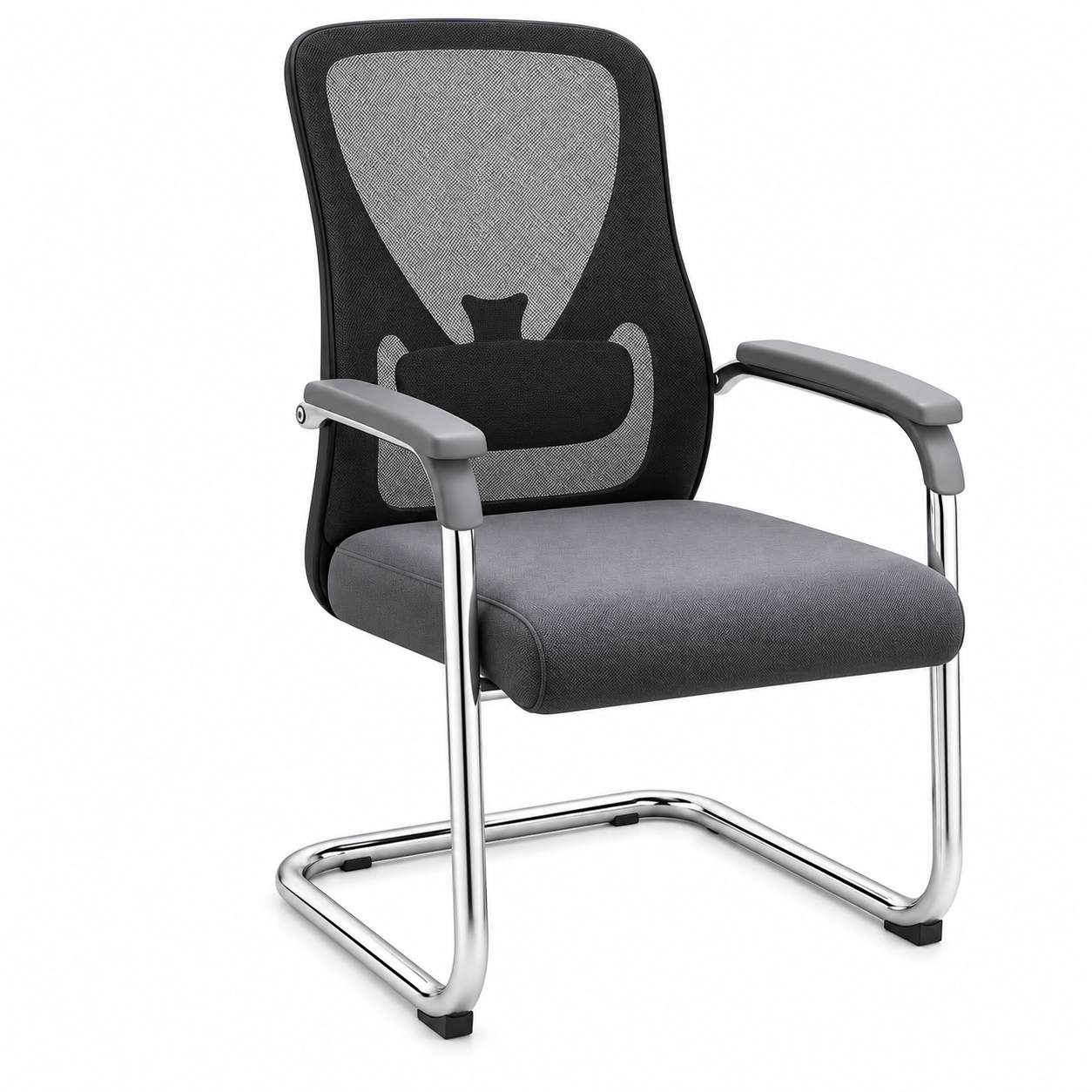 Visitor Chair 310V Ergonomic Office Visitor Chair with Breathable Mesh Back & Cushioned Seat | Strong Metal Frame, Fixed Armrests | Ideal for Reception & Conference Areas