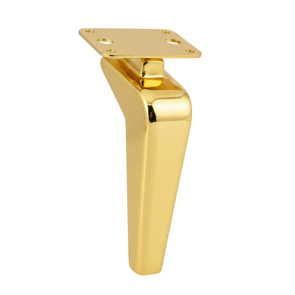 6 Inch Dubai Style Metal Furniture Leg | Premium Gold Finish Decorative Sofa, Chair, Bed & Cabinet Support Leg | Heavy Duty Furniture Hardware Accessory