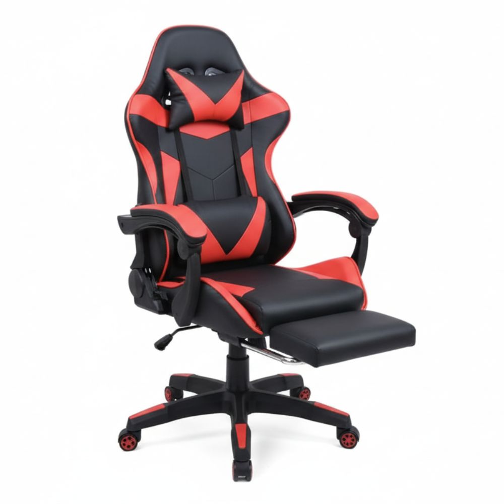 RSE Ergonomic High Back Gaming Chair with Footrest, PC Racing Chair for Office & WFH, Adjustable Lumbar Support & Armrest