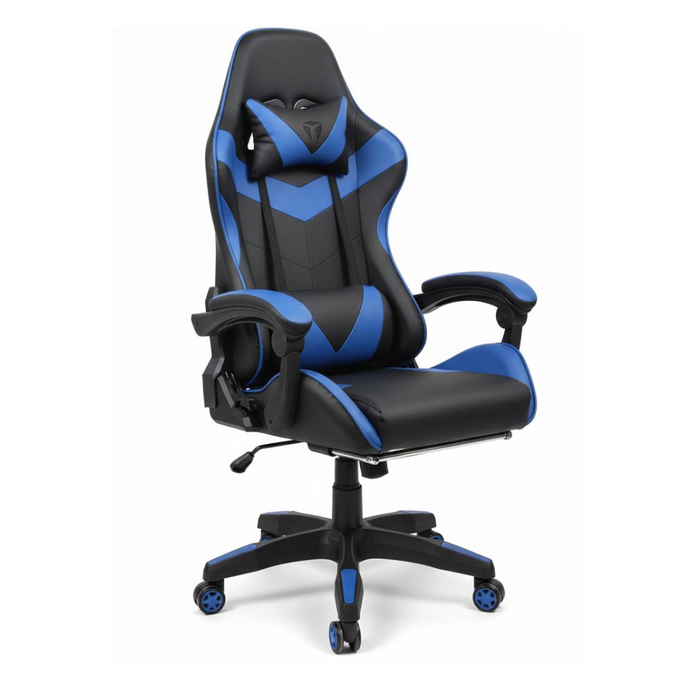 RSE High Back Reclining Gaming Chair with Footrest for PC & Office, Ergonomic Racer Style Computer Chair with Lumbar Support