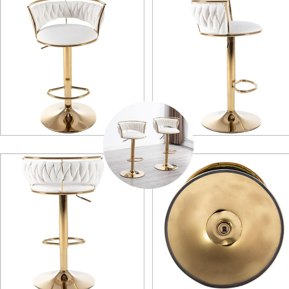 RSE TAWA 1.4M Heavy Duty Metal Base Plate | Premium Gold Finish Disc Base for Bar Stool, Chair & Table Support | Strong Furniture Fitting Accessory