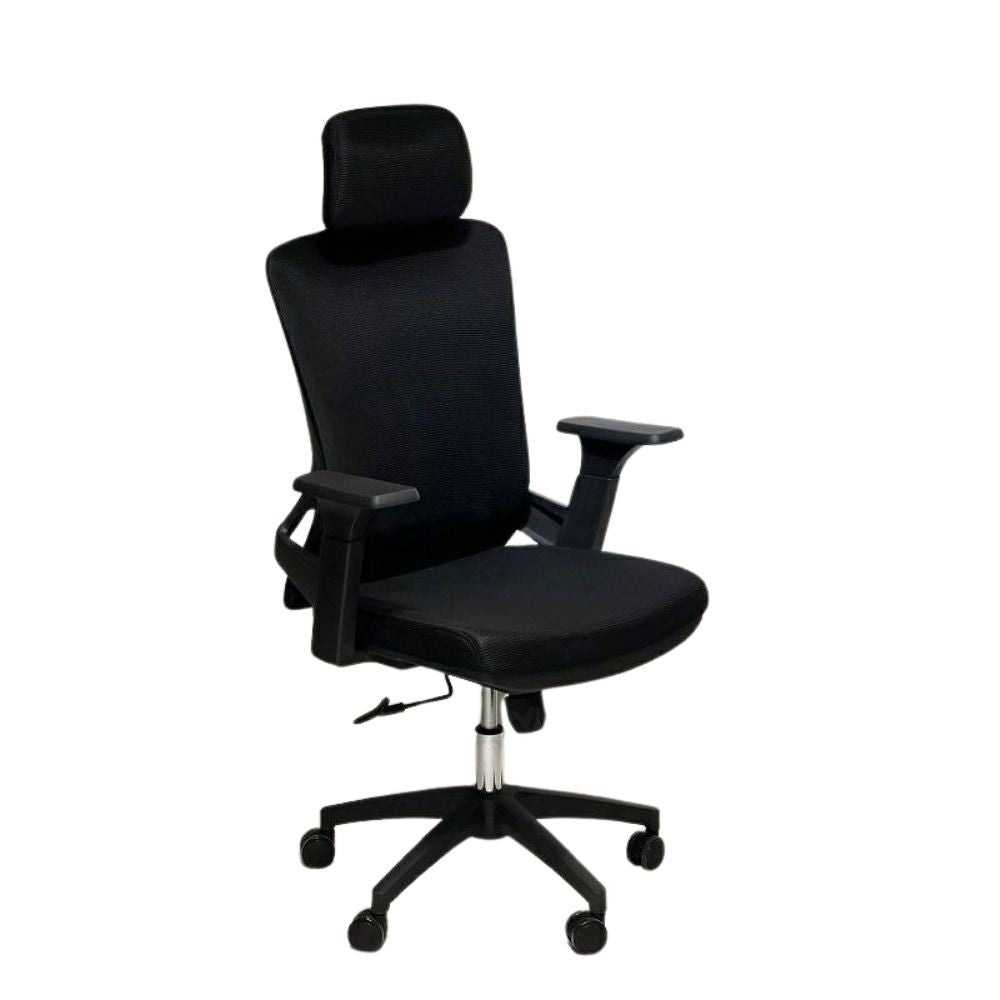 RSE Office Chair with Adjustable Headrest Ergonomic Design Arm Support Smooth Wheels Breathable Mesh Seat Ideal for Work, Study, Home or Office Use