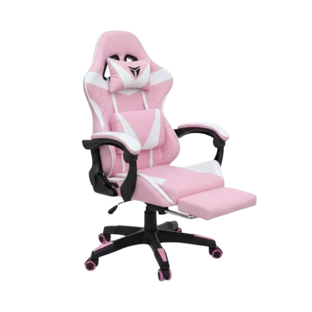 RSE Ergonomic High Back Gaming Chair with Footrest, PC Racing Chair for Office & WFH, Adjustable Lumbar Support & Armrest