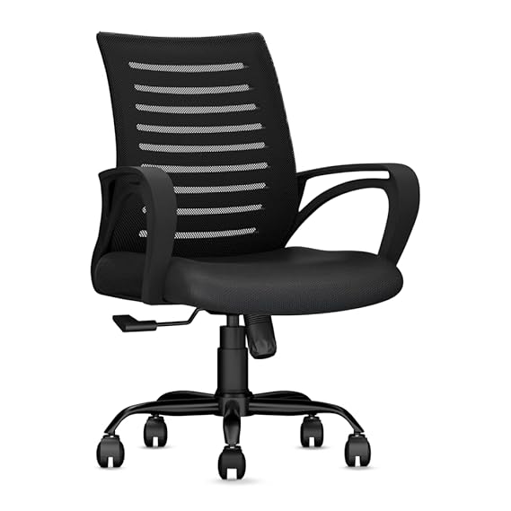 RSE Ergonomic Office Chair with Breathable Mesh Back, Adjustable Height and Smooth Rolling Wheels for Home Office, Study, Gaming and Workstation