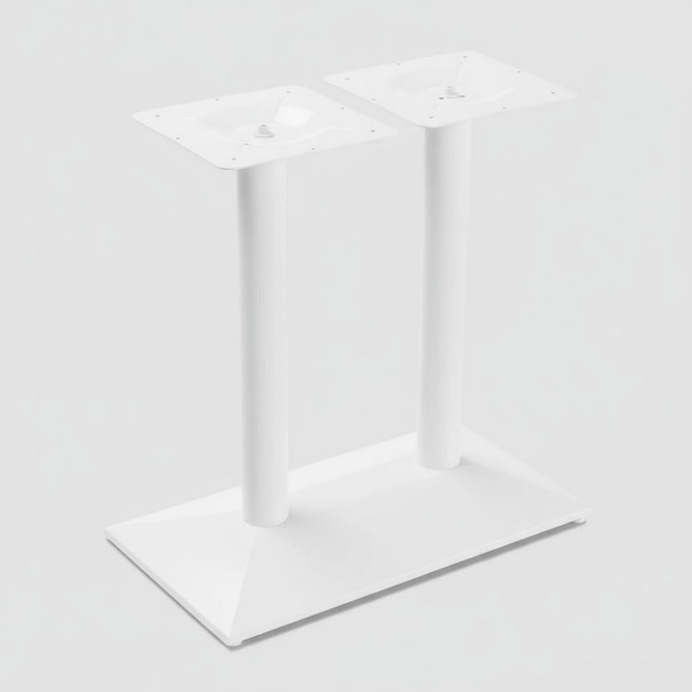 Beeds Table Base Accessories – Heavy-Duty Black Double Column Rectangular Support for Dining & Cafe Tables