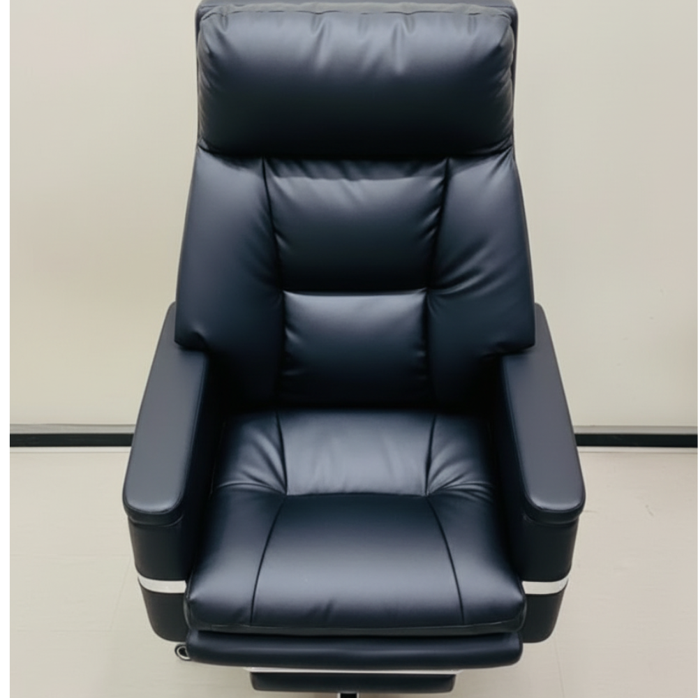 RSE Boss 07 Premium Executive Office Chair with High Back, Cushioned Armrests, Reclining Mechanism & Smooth Castor Wheels – Luxury Leatherette Boss Chair for Office & Home