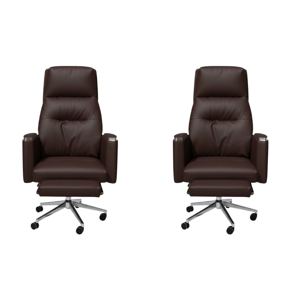 RSE Boss Chair with Recliner, Footrest, and Ergonomic Padding – Comfortable Boss Chair for Office and Home Workspace