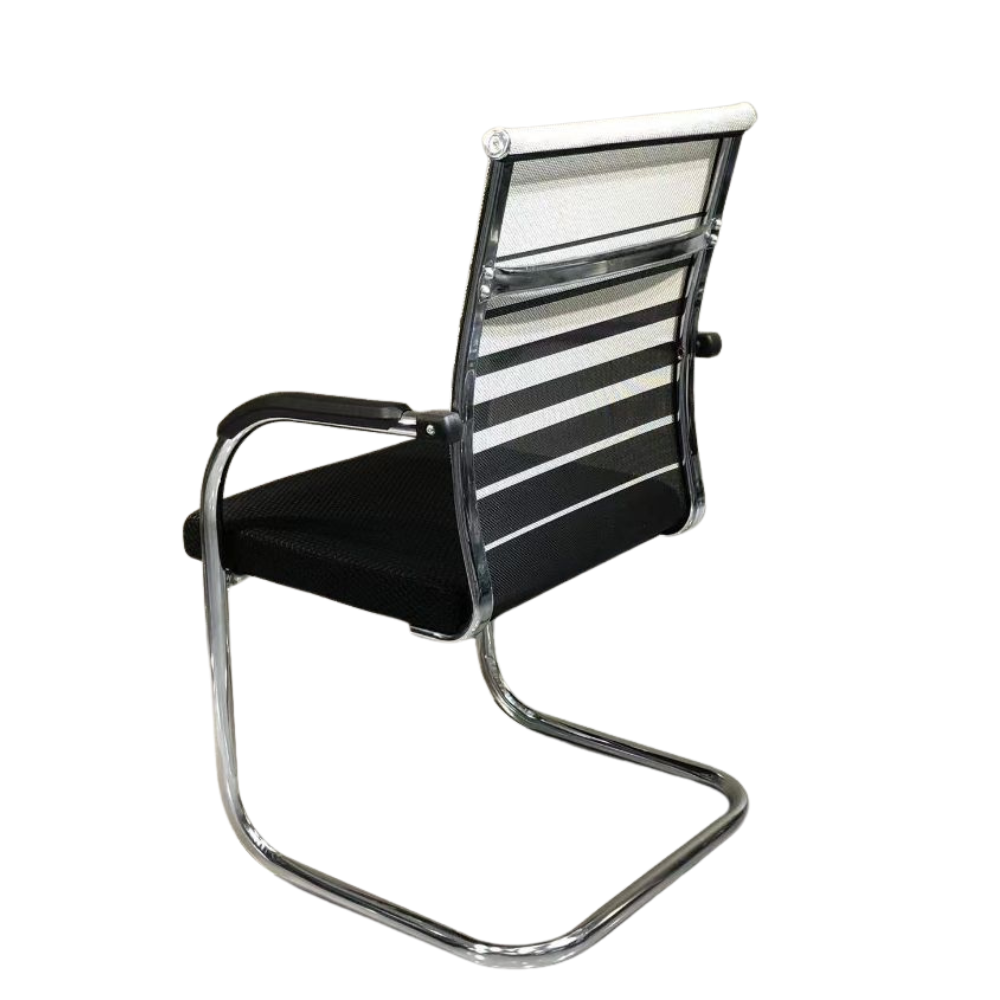 RSE Office Visitor Chair – Mesh Back, Padded Seat, Chrome Frame, Comfortable Ergonomic Design for Office, Conference & Reception Area