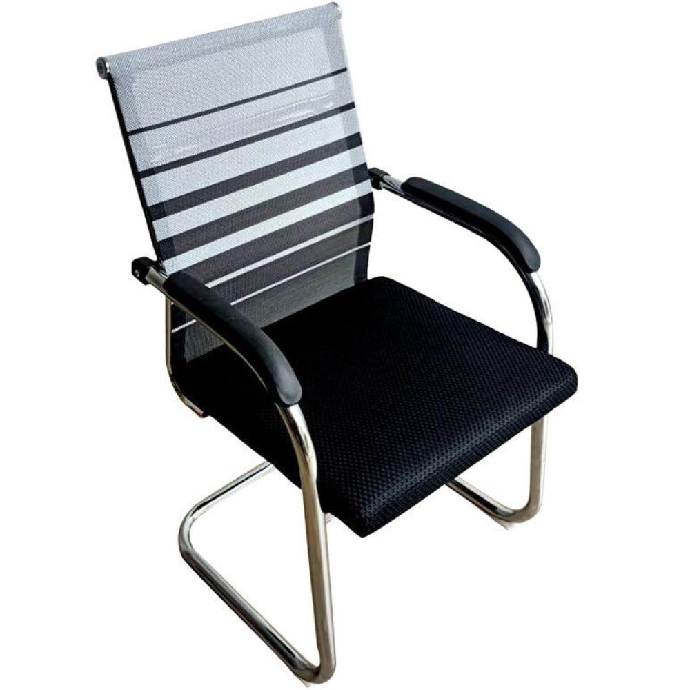 RSE Office Visitor Chair – Mesh Back, Padded Seat, Chrome Frame, Comfortable Ergonomic Design for Office, Conference & Reception Area