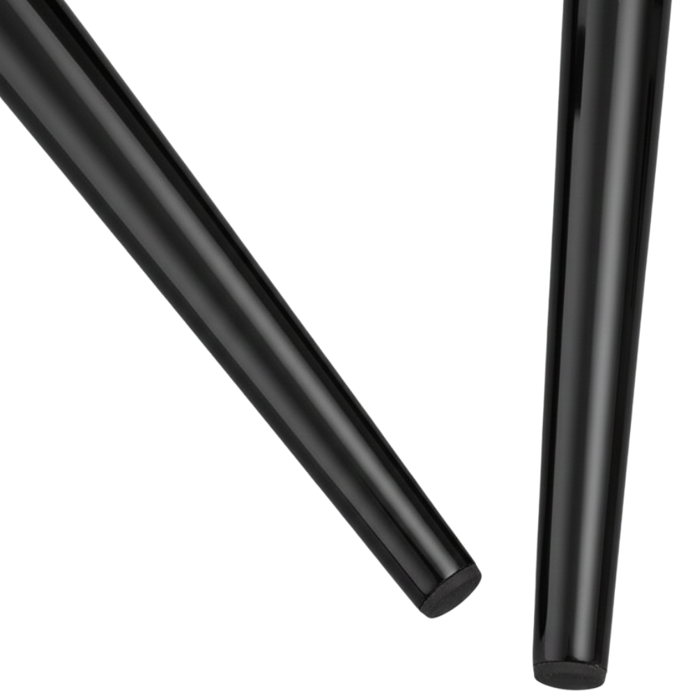 BEEDS Tapered Metal Furniture Legs - Modern Conical Replacement Legs for Sofa, Dresser, Cabinet, and Table -Black Finish