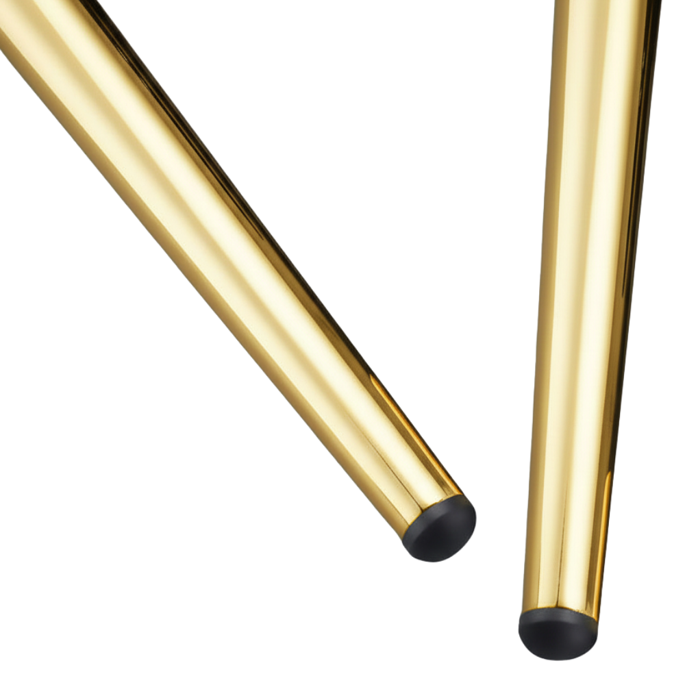 BEEDS Tapered Metal Furniture Legs - Modern Conical Replacement Legs for Sofa, Dresser, Cabinet, and Table - Gold Finish