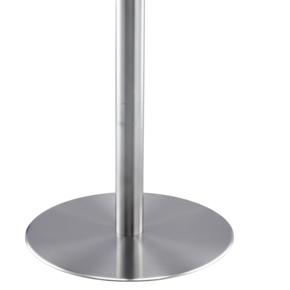 RSE Round Stainless Steel Table Base | Single Pillar Pedestal Support for Cafeteria, Bar & Restaurant Tables | Heavy-Duty SS Base