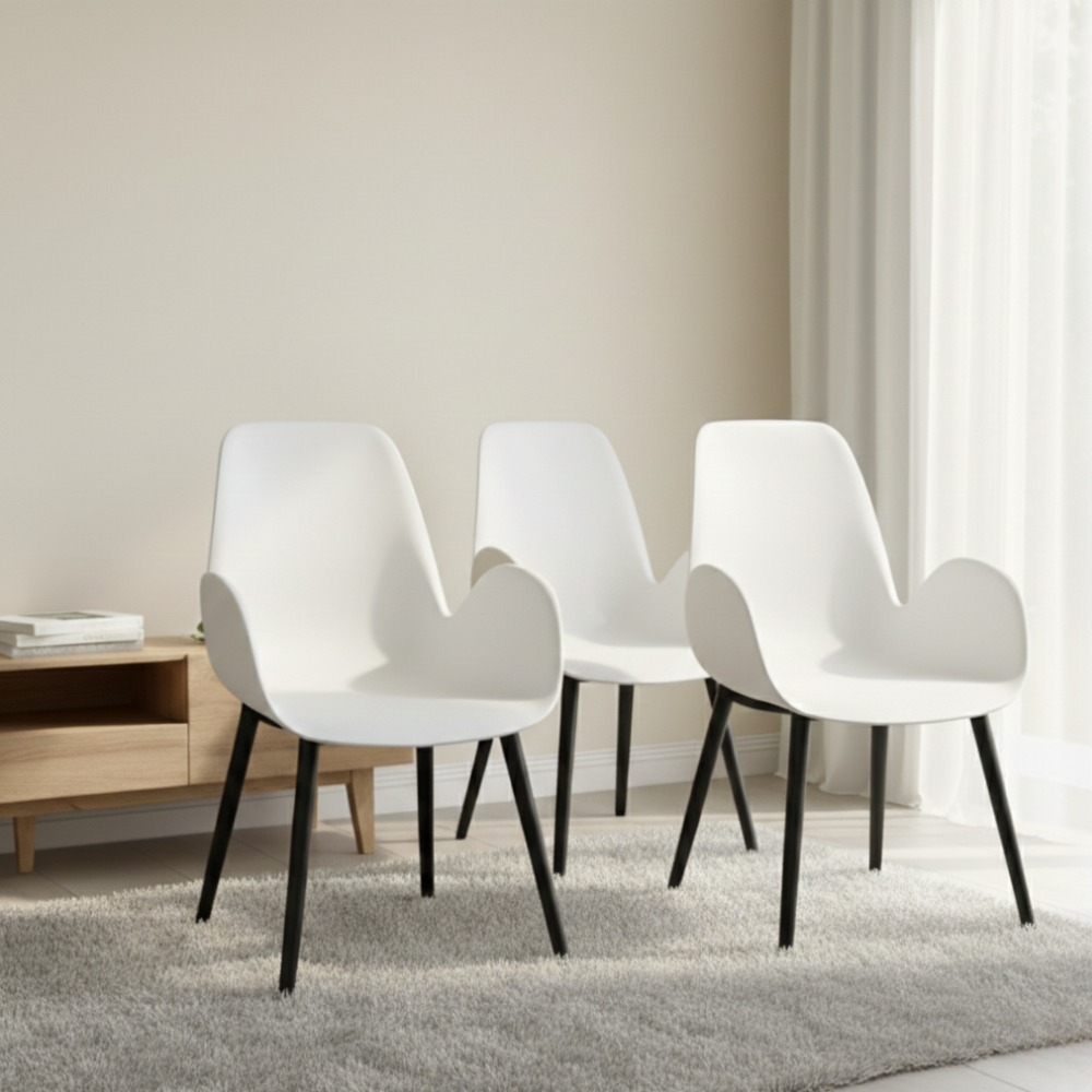 BEEDS Chair 2033 Modern Designer Dining Chair with Ergonomic Seat & Metal Legs | Stylish Chair for Home, Cafe, Restaurant, Office & Hotel Use