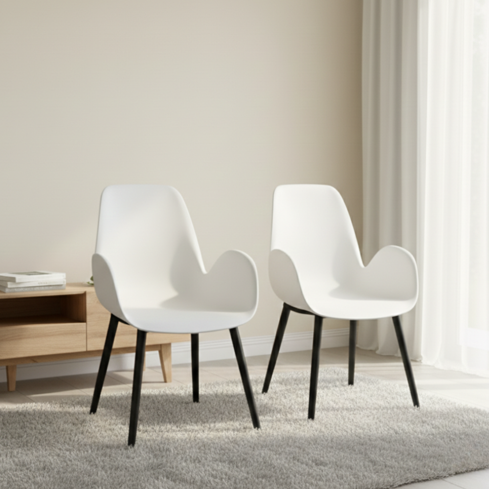 BEEDS Chair 2033 Modern Designer Dining Chair with Ergonomic Seat & Metal Legs | Stylish Chair for Home, Cafe, Restaurant, Office & Hotel Use