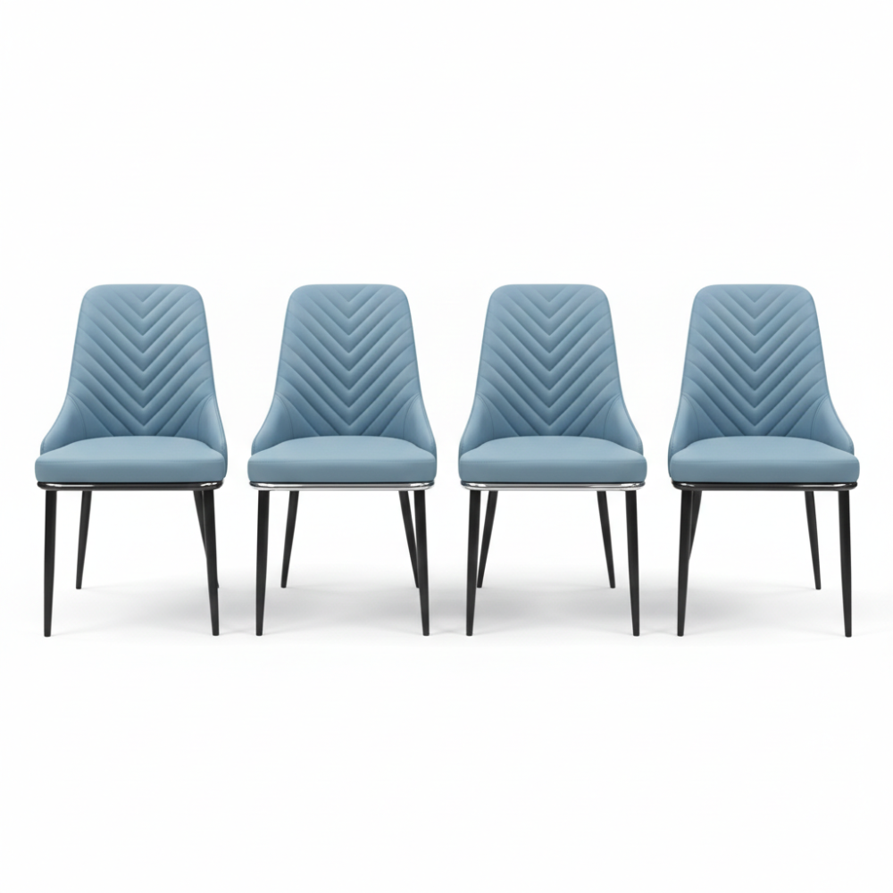 RSE Designer Dining Chair for Living Room, Kitchen, Bedroom, Modern Metal Legs, Premium Upholstery, Accent Furniture (Green, Grey, Pink, Blue, Orange, Black)