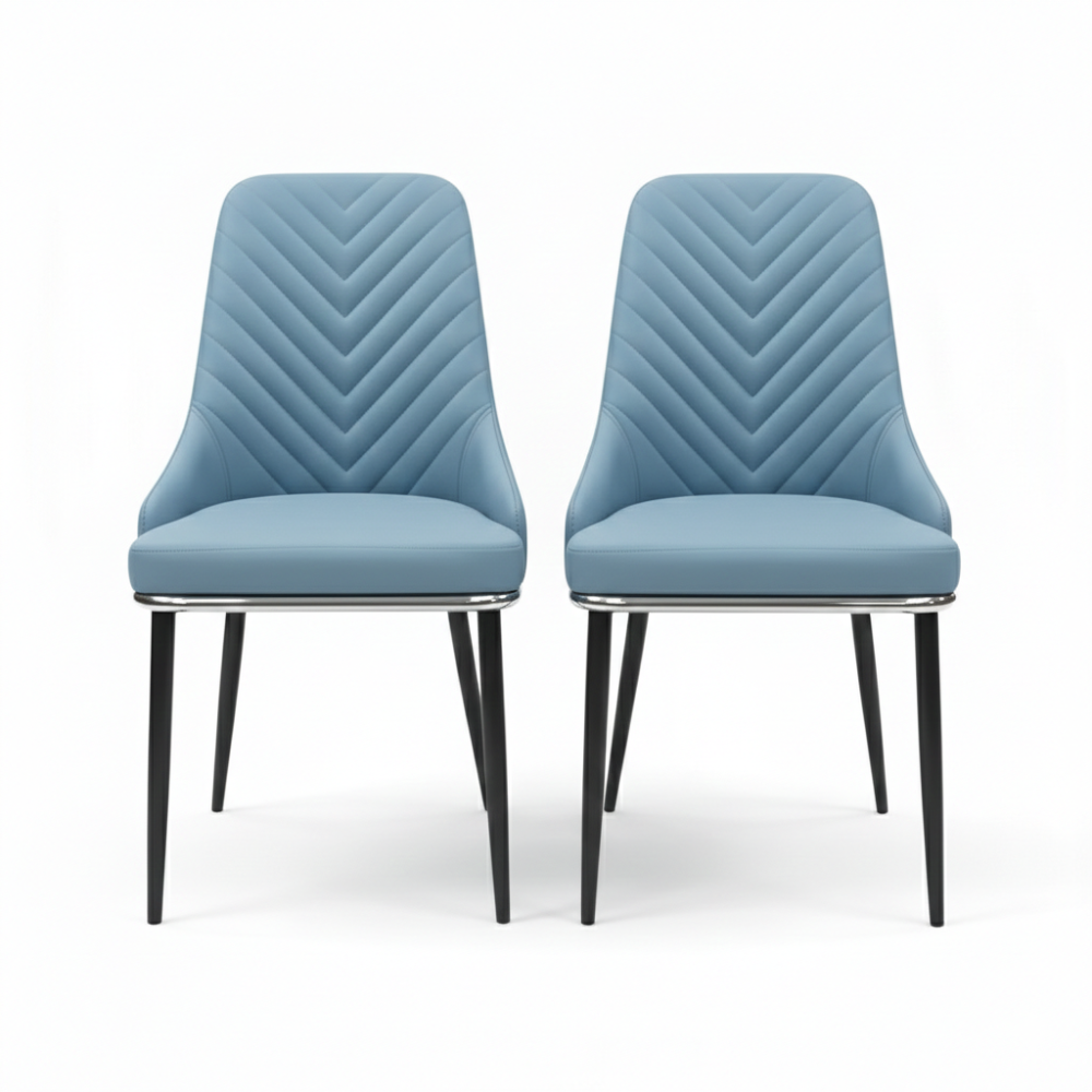 RSE Designer Dining Chair for Living Room, Kitchen, Bedroom, Modern Metal Legs, Premium Upholstery, Accent Furniture (Green, Grey, Pink, Blue, Orange, Black)