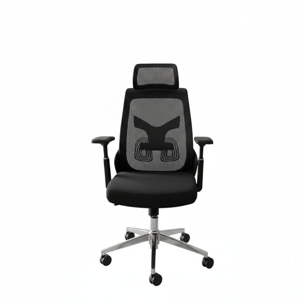 BEEDS Revolving Chair 8803 High Back Ergonomic Mesh Office Chair with Adjustable Headrest, Lumbar Support & Swivel Base