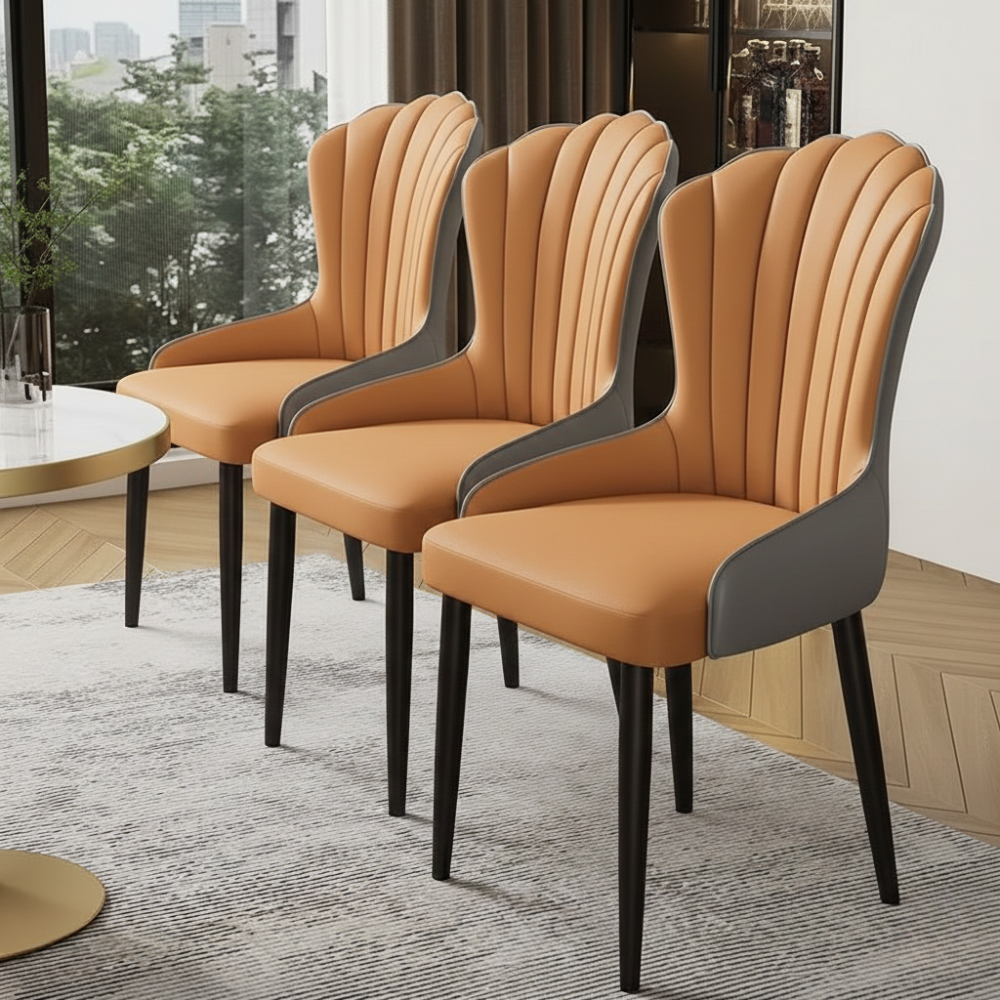 RSE Modern Dining Chair for Living Room, Study, Bedroom, Kitchen, Metal Frame, Premium Upholstery, Comfortable Seating, Designer Accent Furniture