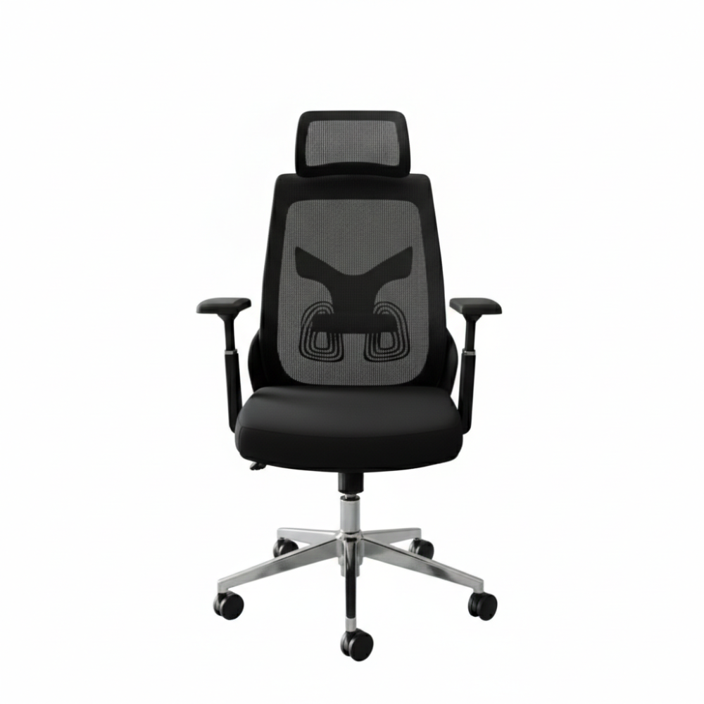 BEEDS Revolving Chair 8803 High Back Ergonomic Mesh Office Chair with Adjustable Headrest, Lumbar Support & Swivel Base