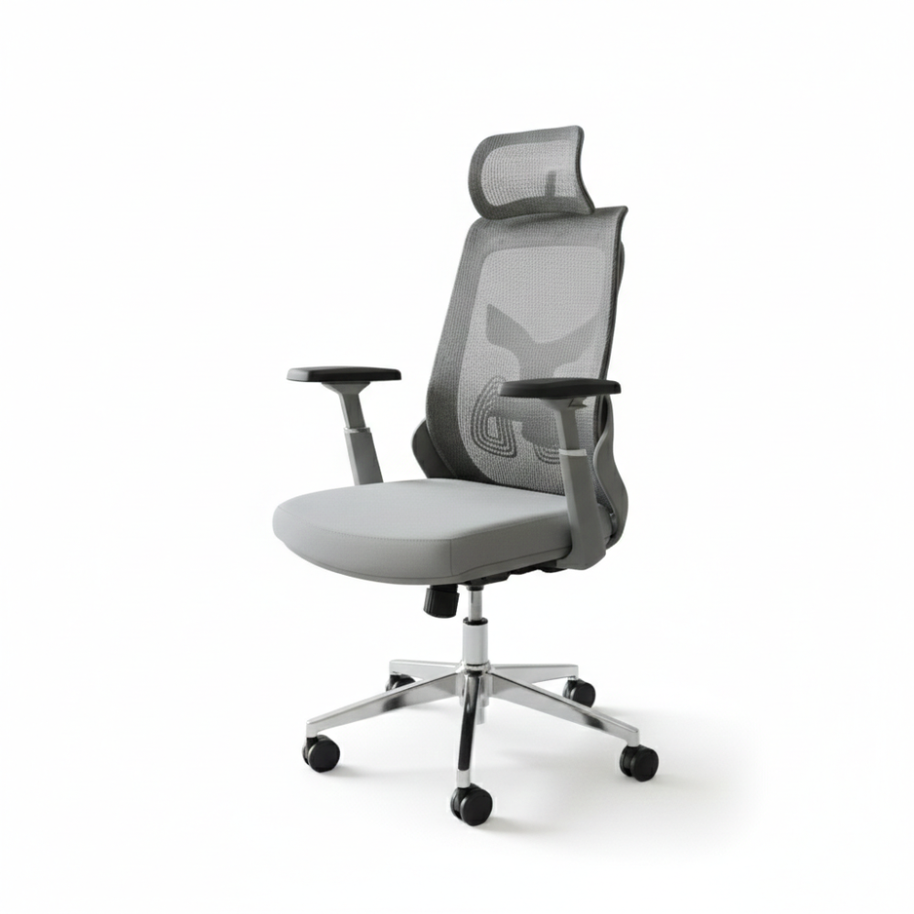 BEEDS Revolving Chair 8803 High Back Ergonomic Mesh Office Chair with Adjustable Headrest, Lumbar Support & Swivel Base