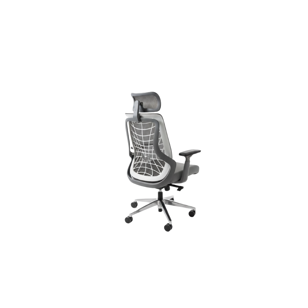 BEEDS Revolving Office Chair 8805 with High Back Mesh Design, Adjustable Headrest, Cushioned Seat & Smooth Swivel Wheels
