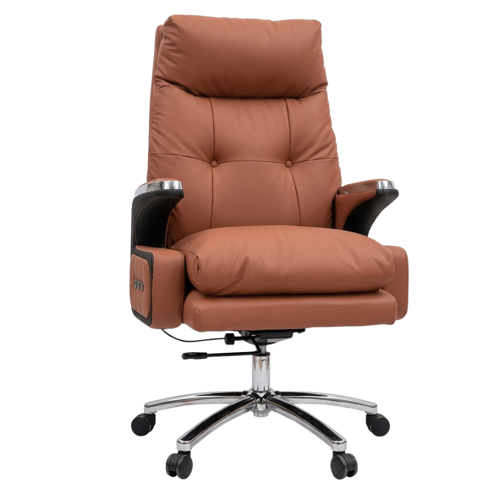 RSE BOSS 08 Executive Office Chair | Premium High Back Boss Chair with Recliner Function | Luxury Leatherette Office Chair for Office & Home