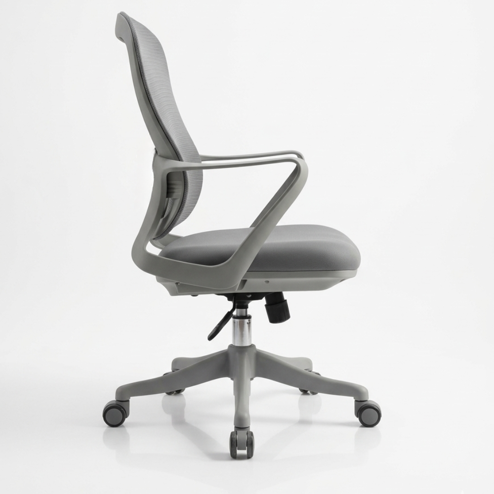 RSE 206 Ergonomic Mesh Office Chair | Revolving Computer Chair with Armrest | Adjustable Height Office Desk Chair | Black Workstation Chair