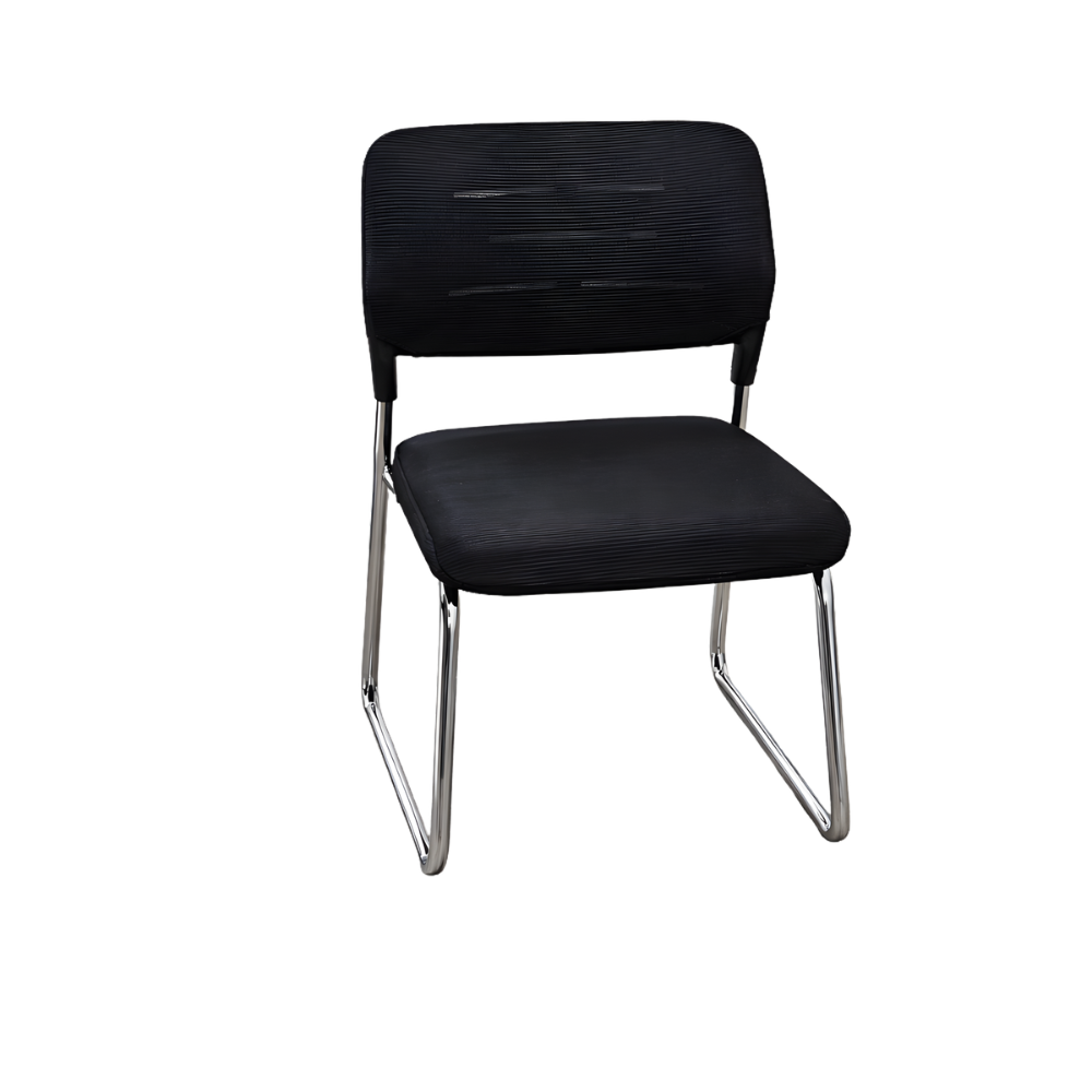 RSE 4003 Visitor Chair | Comfortable Office Visitor Chair with Cushioned Seat & Back | Durable Chrome Frame Waiting Chair for Office & Reception